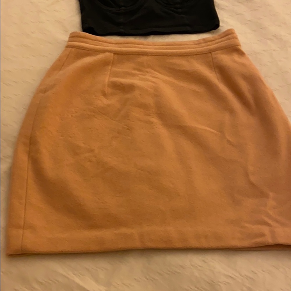 Peach Wool Skirt